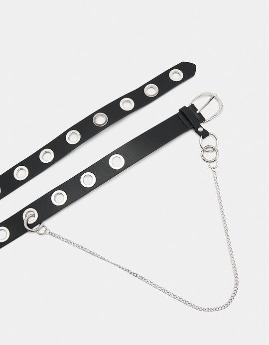 TALLY WEiJL, Ceinture à Oeillets Noire for Women
