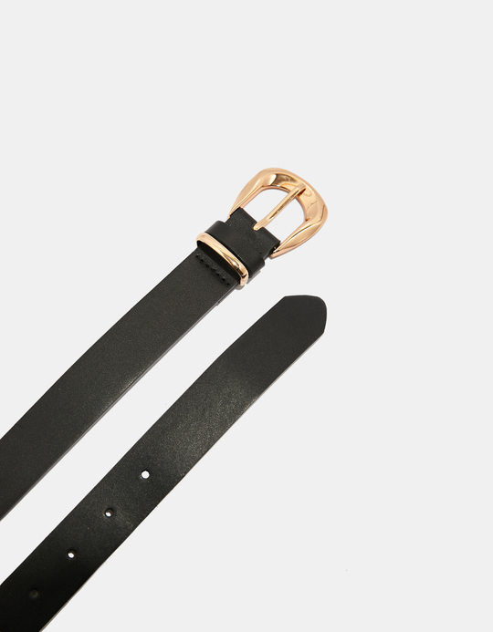 TALLY WEiJL, Black Belt with Golden Buckle for Women