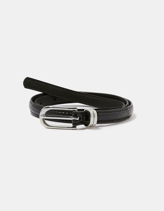 TALLY WEiJL, Black Thin Belt for Women