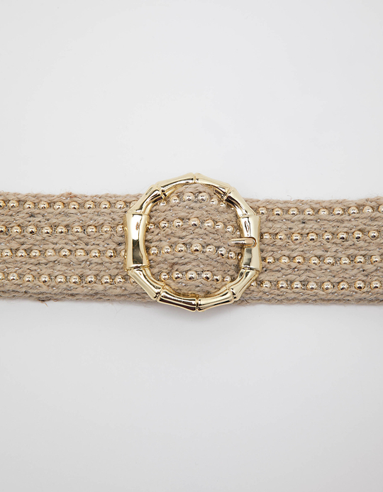 TALLY WEiJL, Ceinture Beige Détails Dorés for Women