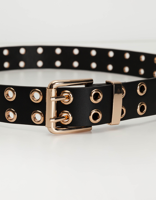 TALLY WEiJL, Black Grommet Belt for Women