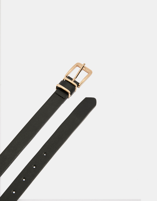 TALLY WEiJL, Black Belt With Silver Buckle for Women