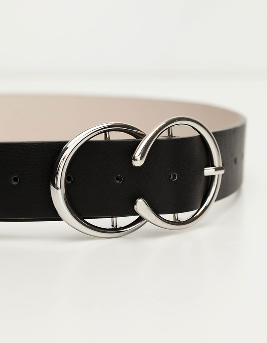 TALLY WEiJL, Ceinture Noire avec Boucles Rondes for Women