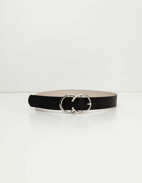 TALLY WEiJL, Ceinture Noire avec Boucles Rondes for Women
