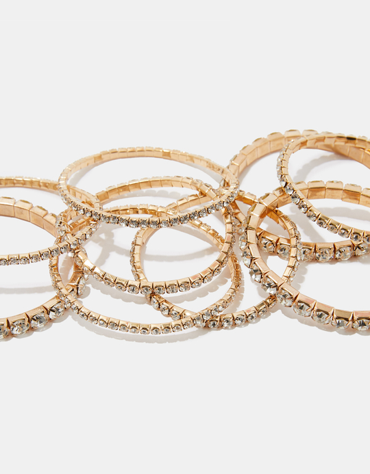 TALLY WEiJL, Golden Rhinestone Bracelet for Women