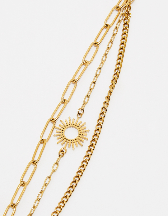 TALLY WEiJL, Lot de 3 Bracelets Dorés Chaînes for Women