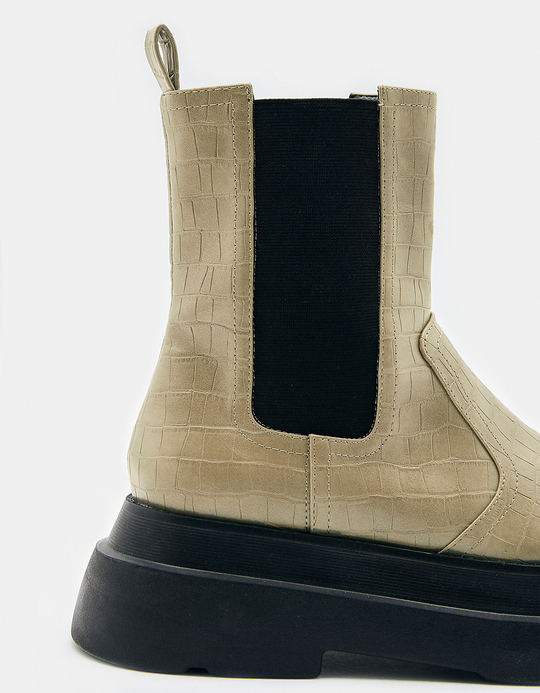 TALLY WEiJL, Bottines Beiges à Semelle Épaisse for Women