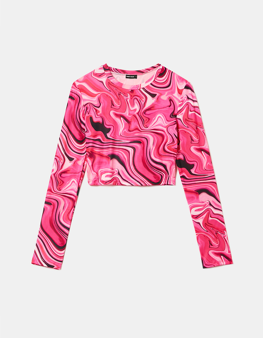 TALLY WEiJL, Batik Crop Top for Women