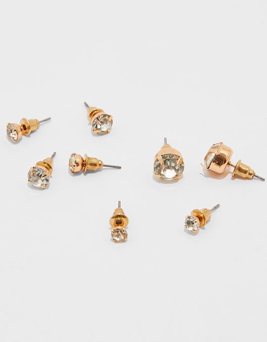 TALLY WEiJL, Set of 4 Strass Earrings for Women