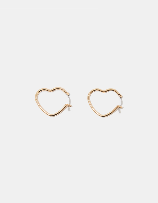 TALLY WEiJL, Golden Heart-Shaped Earrings for Women