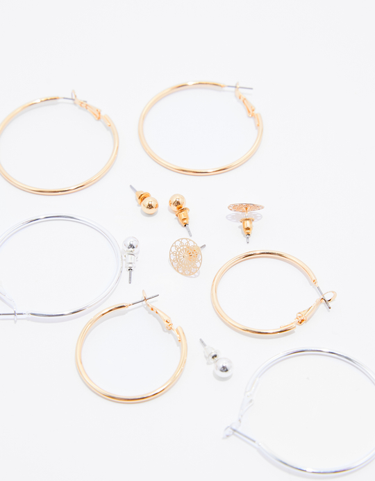 TALLY WEiJL, Lot de 6 Paires de Boucles d'Oreilles for Women