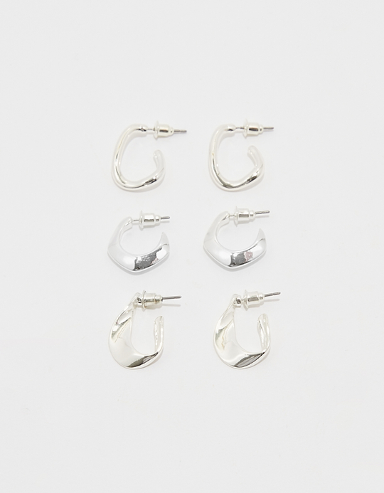 TALLY WEiJL, Set di 3 orecchini a cerchio argento for Women