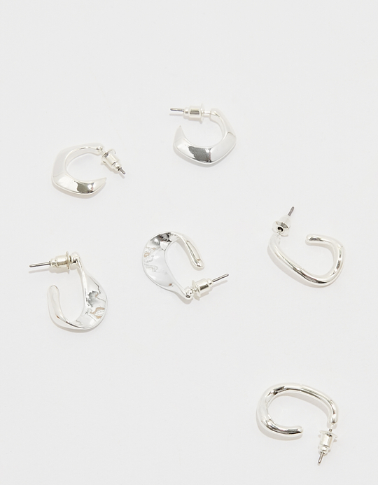 TALLY WEiJL, Set di 3 orecchini a cerchio argento for Women