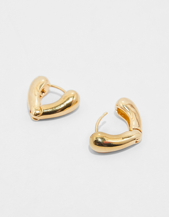 TALLY WEiJL, Orecchini piccoli a forma di cuore dorati for Women