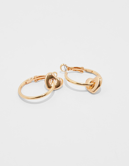 TALLY WEiJL, Petites Boucles d'Oreilles avec Pendentifs Cœur for Women