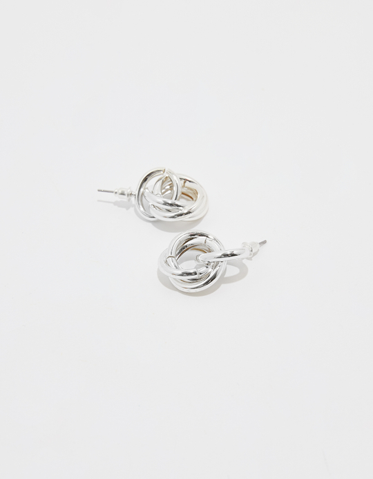 TALLY WEiJL, Verdrehte silberne Creolen for Women