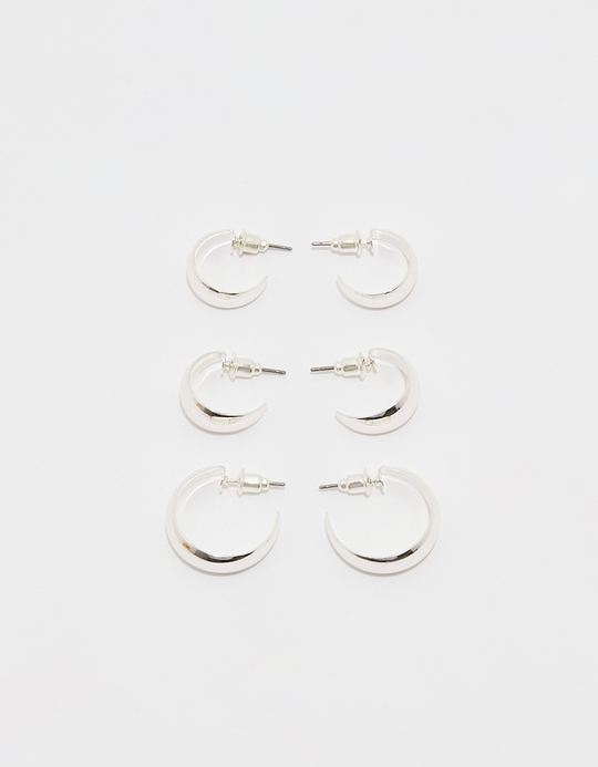 TALLY WEiJL, Set di 3 Orecchini a Cerchio Argento for Women