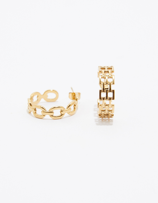 TALLY WEiJL, Orecchini a cerchio con catena dorata for Women