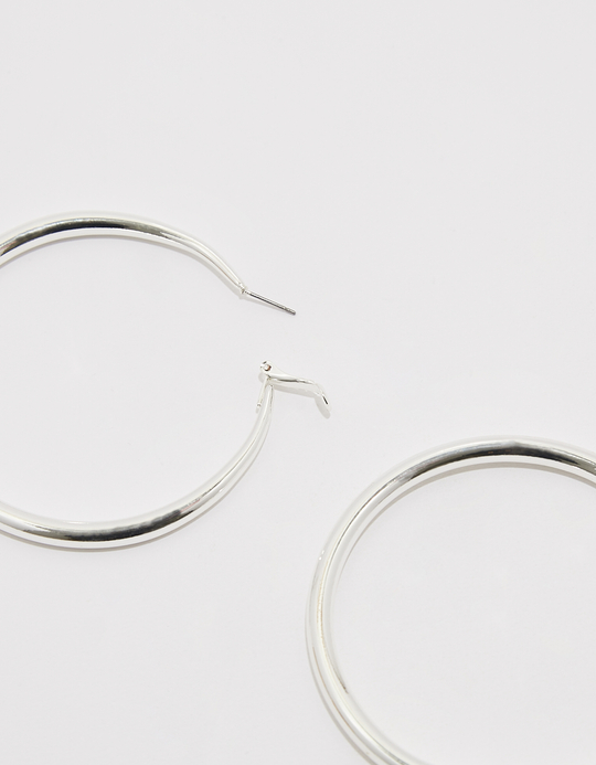 TALLY WEiJL, Silver Big Hoops Earrings for Women