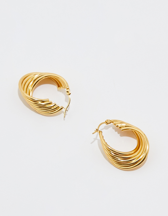 TALLY WEiJL, Goldene Creolen im Lagen-Look for Women