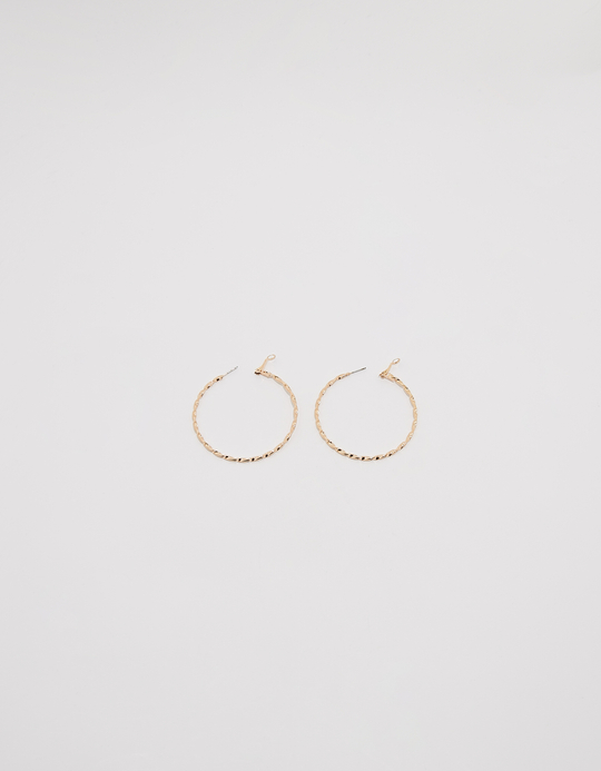 TALLY WEiJL, Golden Large Hoops Earrings for Women