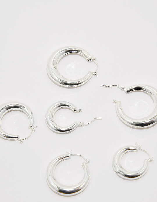 TALLY WEiJL, Set di 3 orecchini a cerchio chunky for Women
