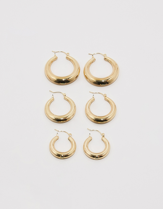 TALLY WEiJL, Set di 3 orecchini a cerchio chunky for Women