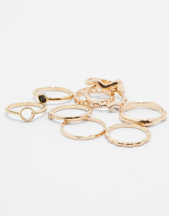 TALLY WEiJL, Lot de 9 Bagues Dorées for Women