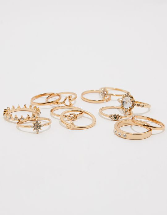 TALLY WEiJL, 12-er Set goldene Ringe for Women