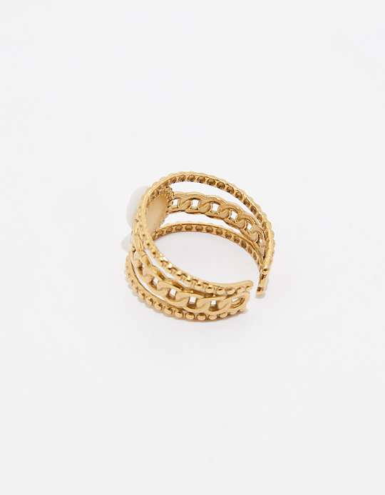 TALLY WEiJL, Bague Dorée avec Perles for Women