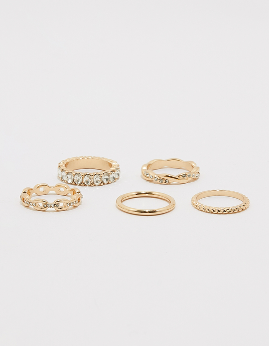 TALLY WEiJL, Set di 5 anelli dorati for Women