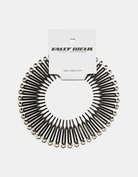TALLY WEiJL, Cerchietto Swirl Nero con Strass for Women