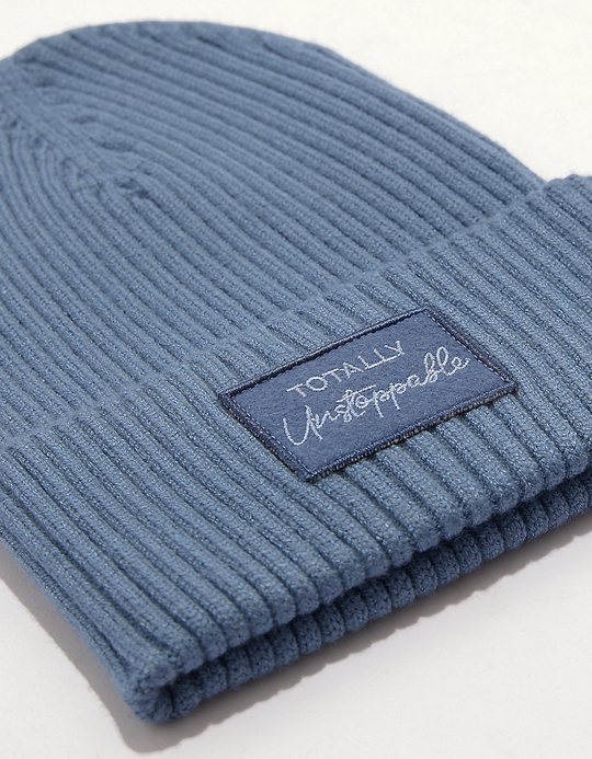 TALLY WEiJL, Blue Ribbed Beanie for Women