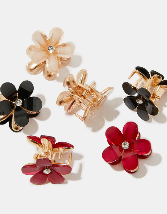 TALLY WEiJL, Set of 6 Flowers Hair Clips for Women