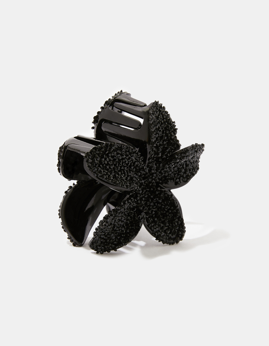 TALLY WEiJL, Black Flower Hair Clip for Women