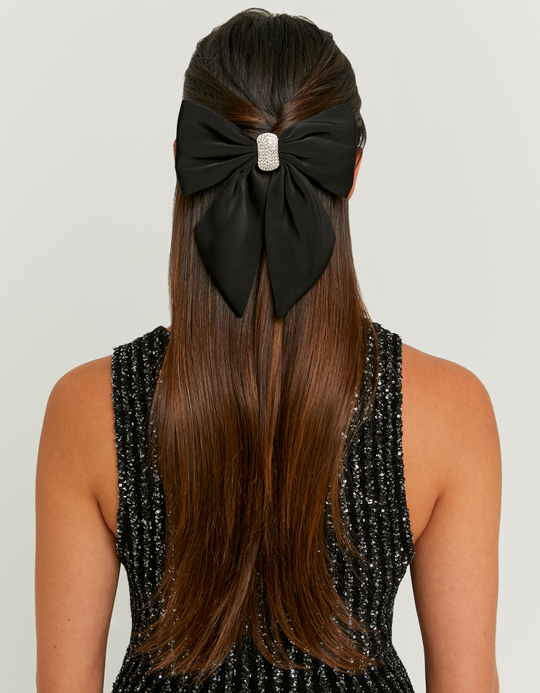 TALLY WEiJL, Black Hair Bow With Rhinestones for Women