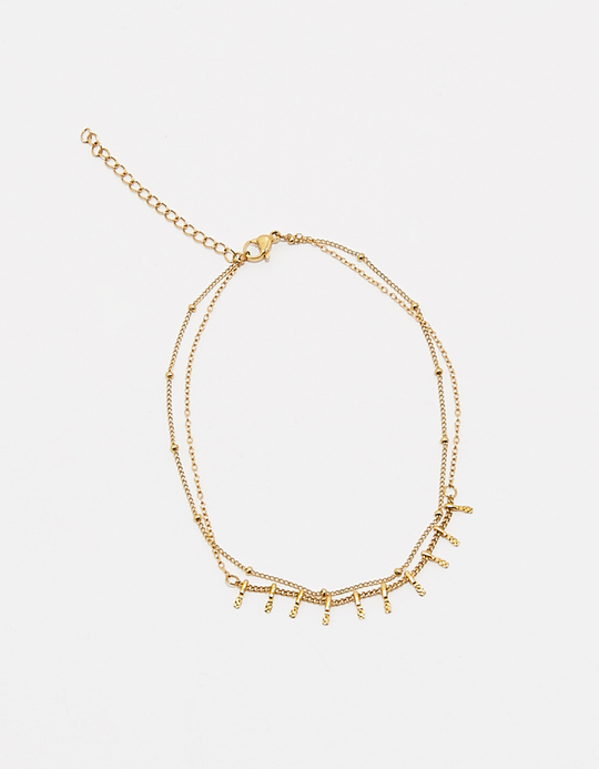 TALLY WEiJL, Bracelet de Cheville Doré Effet Layering for Women