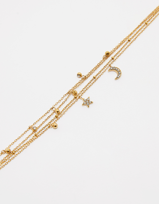 TALLY WEiJL, Lot de 4 Bracelets de Cheville avec Pendentifs for Women