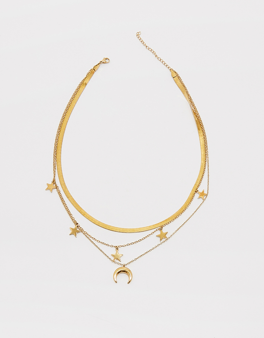 TALLY WEiJL, Lot de 3 Colliers avec Lune et Étoiles for Women