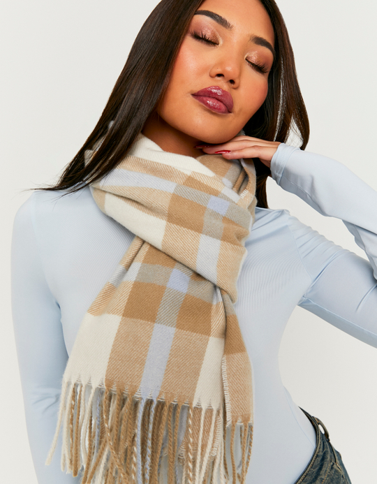 TALLY WEiJL, Beiger karierter Schal for Women