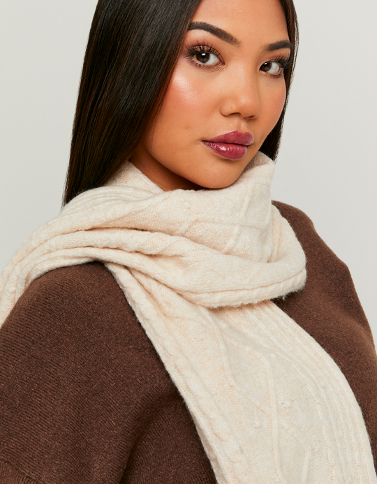 TALLY WEiJL, Écharpe Beige en Maille for Women