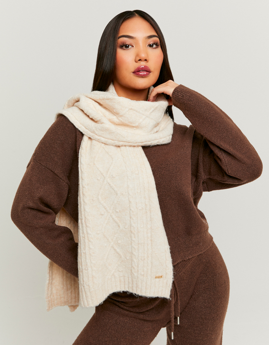 TALLY WEiJL, Écharpe Beige en Maille for Women
