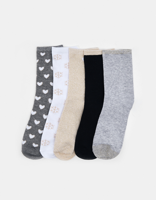 TALLY WEiJL, Lot de 5 Paires de Chaussettes Hautes for Women