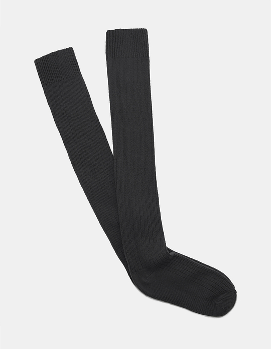 TALLY WEiJL, Black Over the Knees Ribbed Socks for Women