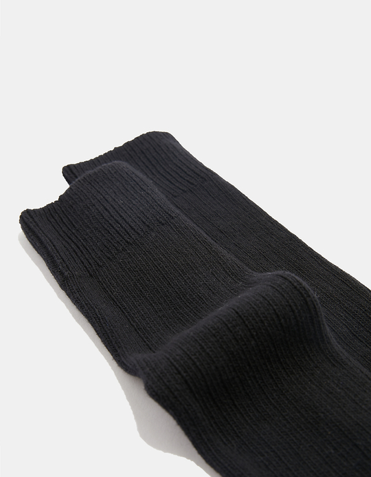 TALLY WEiJL, Chaussettes Hautes Noires Côtelées for Women