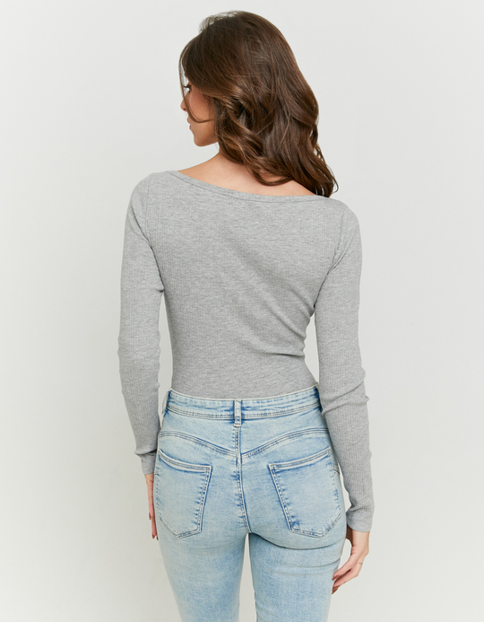 TALLY WEiJL, Grauer Basic Bodysuit for Women