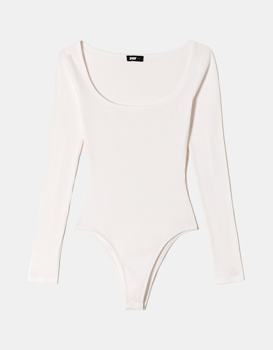 TALLY WEiJL, White Basic Bodysuit for Women