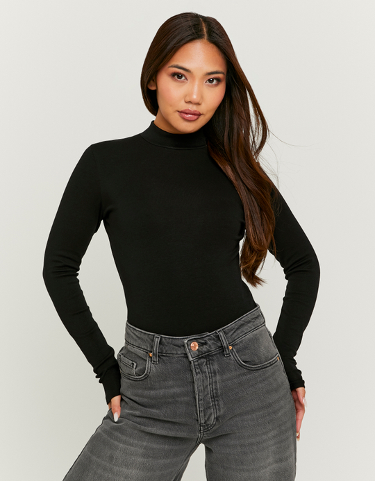 TALLY WEiJL, Body Basico Nero a Coste for Women