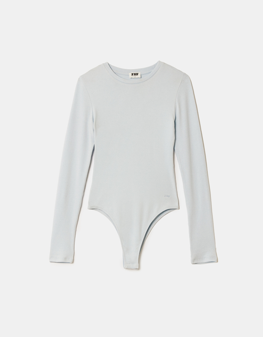 TALLY WEiJL, Body Basico A Maniche Lunghe Blu for Women