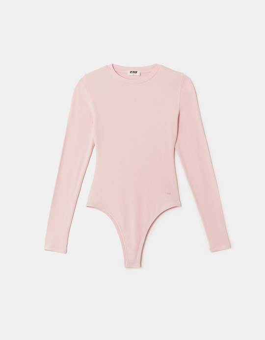 TALLY WEiJL, Pink Basic Long Sleeve Bodysuit for Women